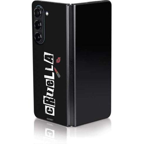 Disney Cruella (2021) Logo and Lipstick Galaxy Z Fold5 5G Skin